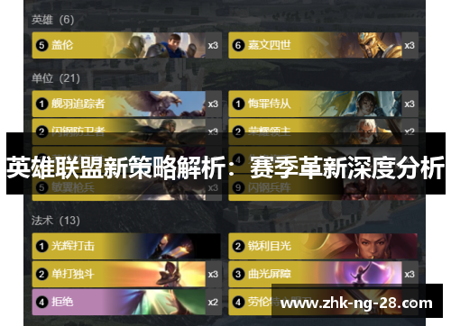 英雄联盟新策略解析:赛季革新深度分析 英雄联盟新策略解析:赛季革新深度分析